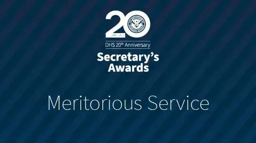 2023 S1 Awards - Meritorious Service