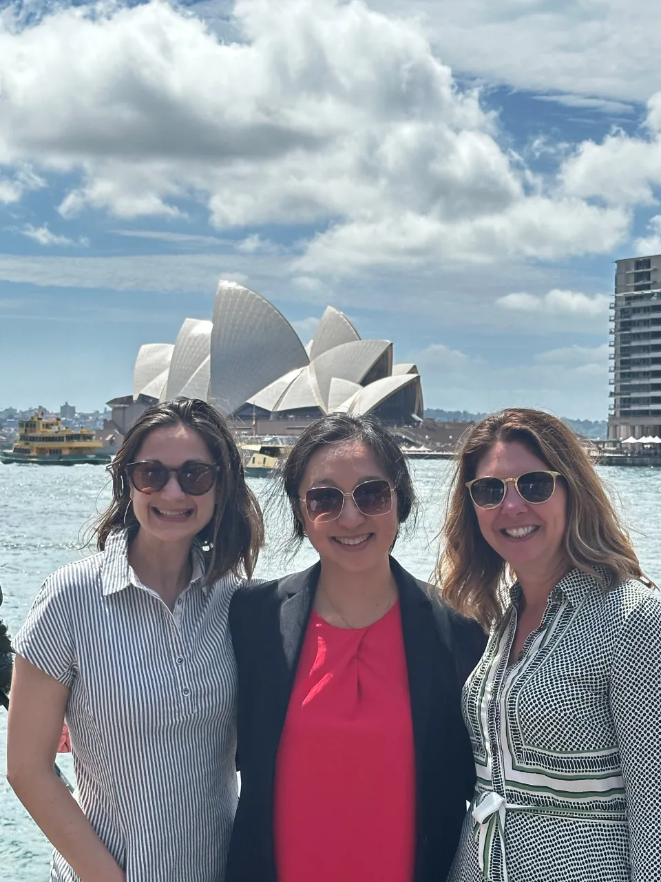 Image: DHS Principal Director Kristen Best and delegation in front of the Sydney Opera House in Sydney, Australia