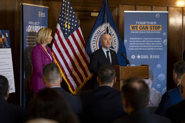 Cover photo for the collection "DHS Secretary Alejandro Mayorkas Launches the Know2Protect Campaign in New York City"