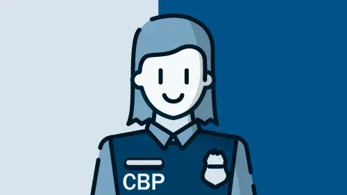 Illustration of CBP officer