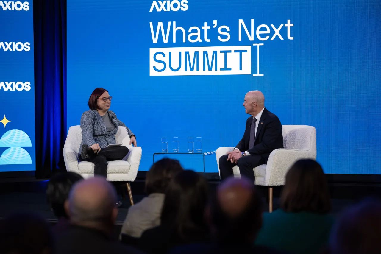 Image: DHS Secretary Alejandro Mayorkas Participates in a Fireside Chat at Axios What’s Next Summit (011)