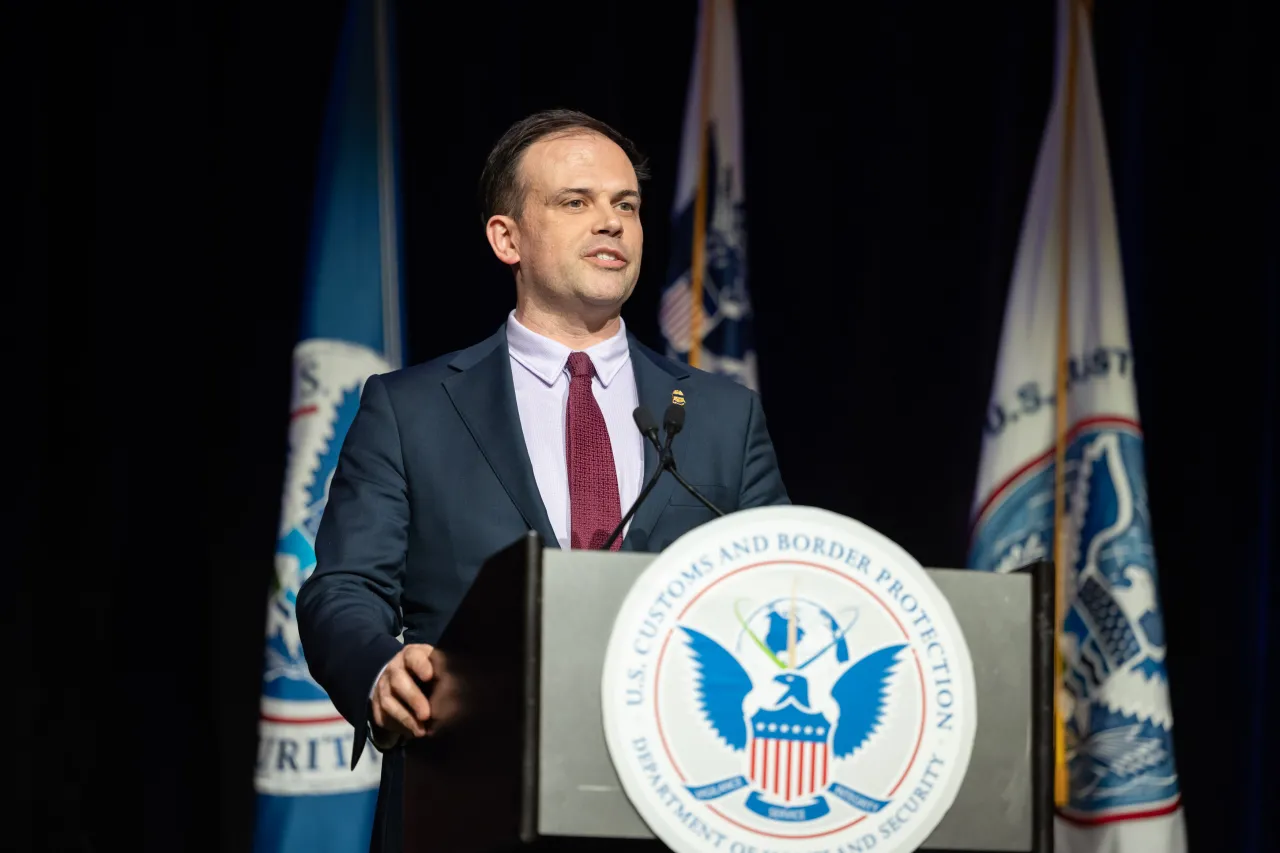 Image: DHS Secretary Alejandro Mayorkas Provides Remarks at CBP 2024 Trade Facilitation and Cargo Security Summit (008)
