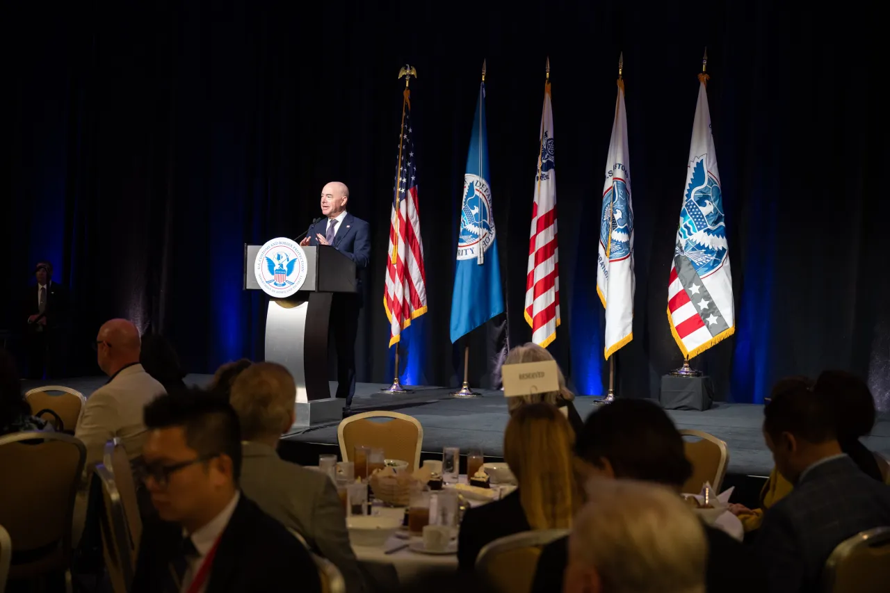 Image: DHS Secretary Alejandro Mayorkas Provides Remarks at CBP 2024 Trade Facilitation and Cargo Security Summit (017)