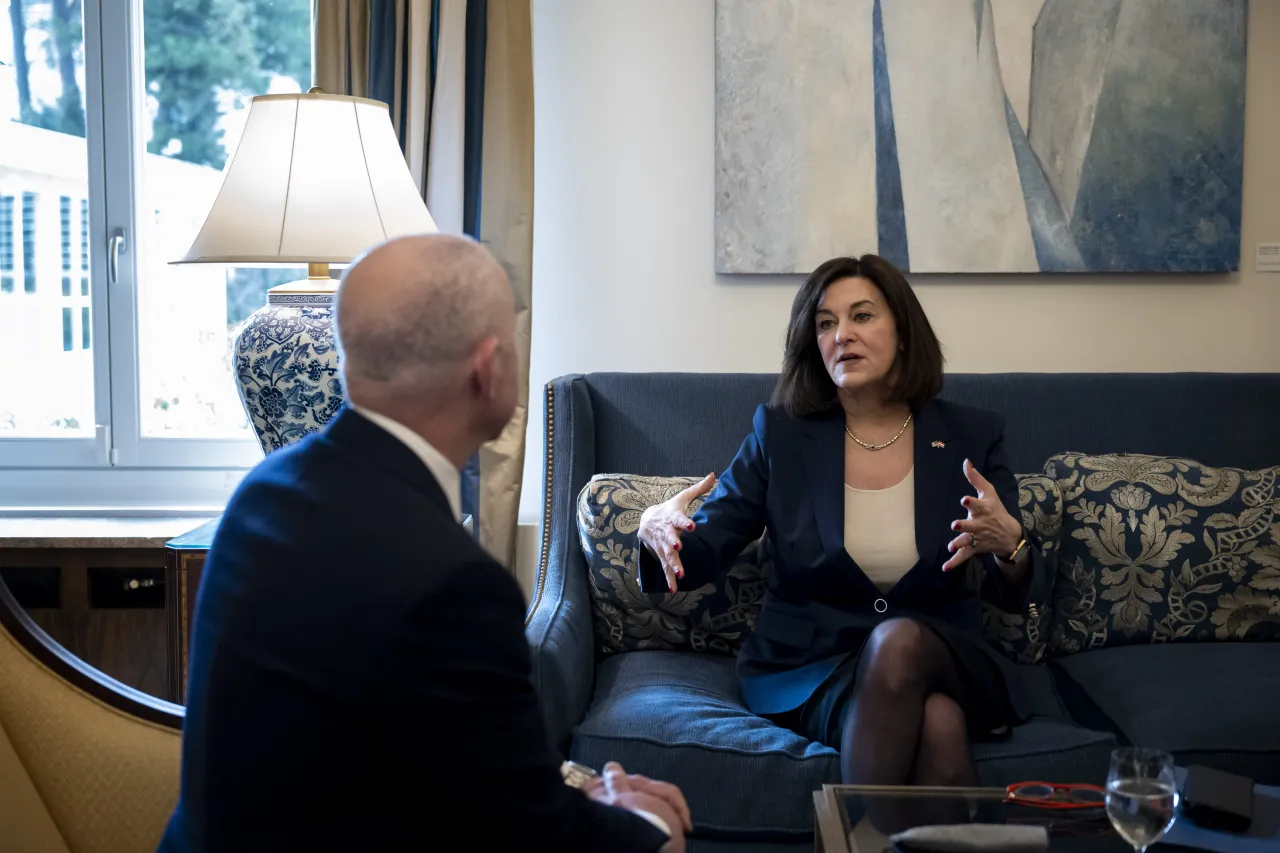 Image: DHS Secretary Alejandro Mayorkas Meets with US Ambassador Victoria Reggie Kennedy (004)
