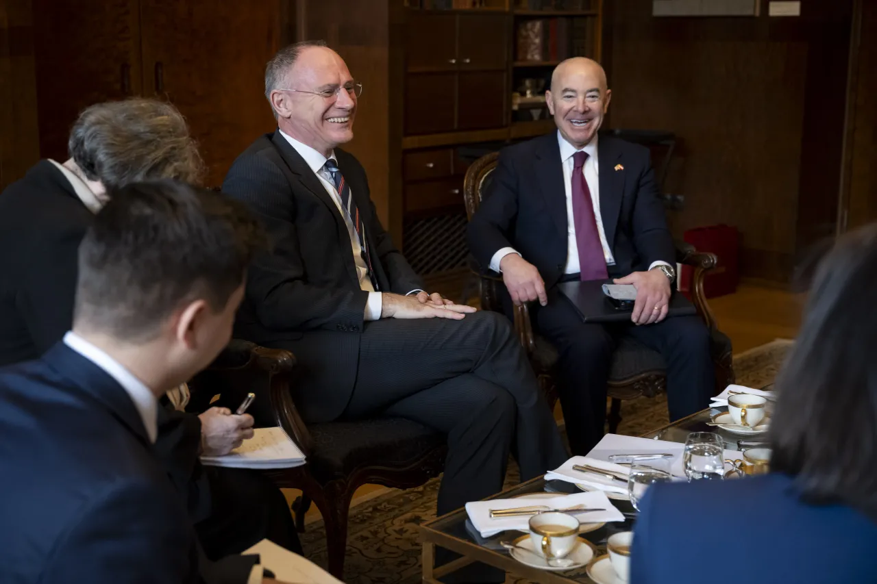 Image: DHS Secretary Alejandro Mayorkas Participates in a Bilateral Meeting with Federal Minister of the Interior of Austria (025)
