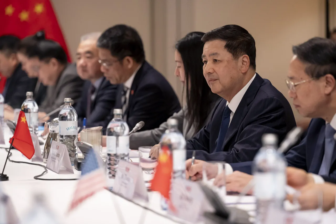 Image: DHS Secretary Alejandro Mayorkas Participates in a Bilateral Meeting with Minister Wang Xiaohong (066)