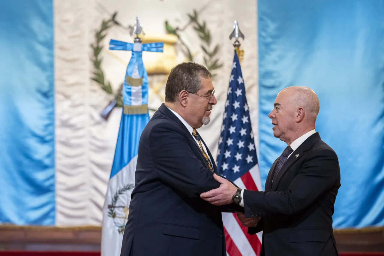 Image: DHS Secretary Alejandro Mayorkas Holds a Press Conference with the President of Guatemala  (055)