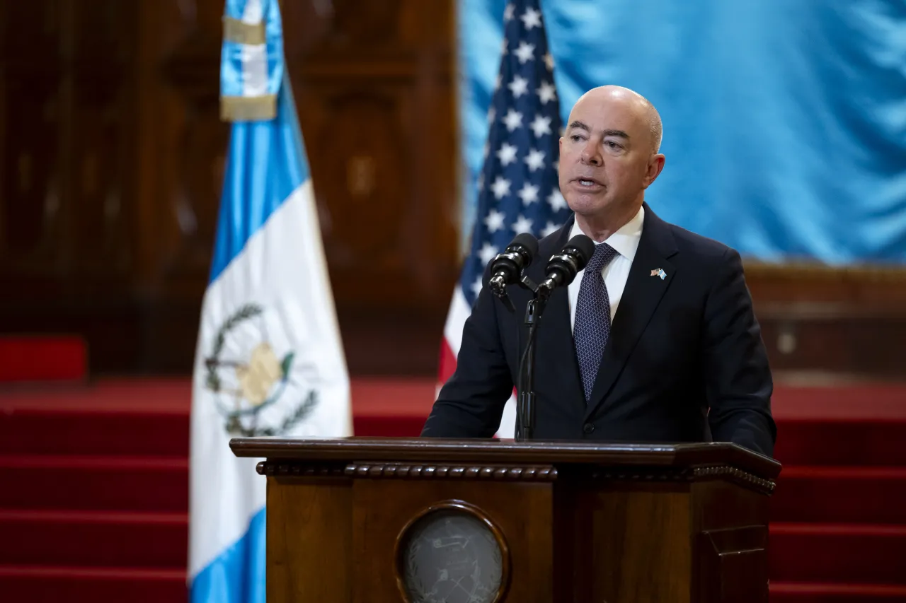 Image: DHS Secretary Alejandro Mayorkas holds a Press Conference with the President of Guatemala  (073)