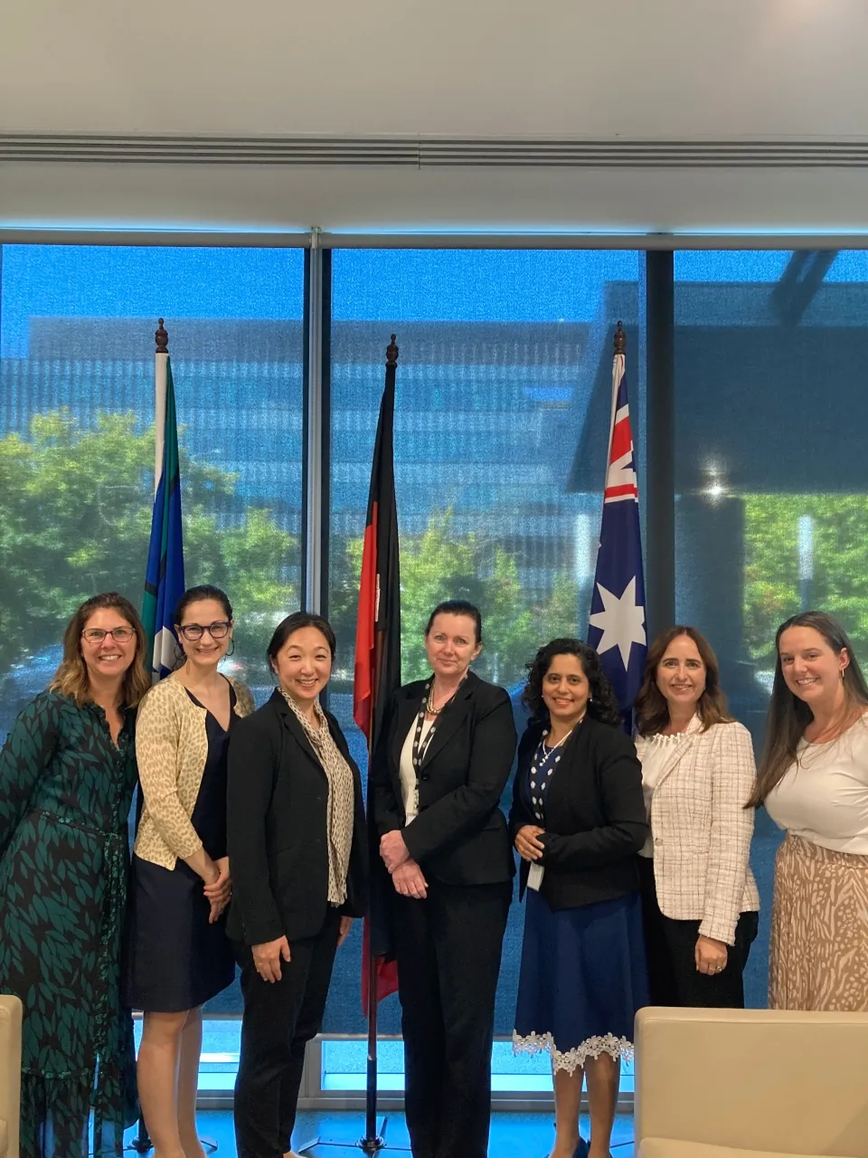 Image: DHS Principal Director Kristen Best and Delegation at the Australian Attorney General's Department in Canberra, Australia
