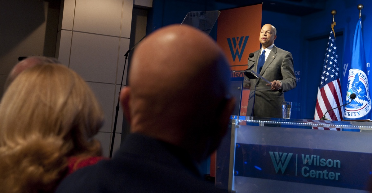 Secretary Johnson delivers remarks at the Wilson Center.