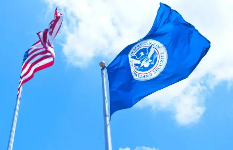 US and DHS flags