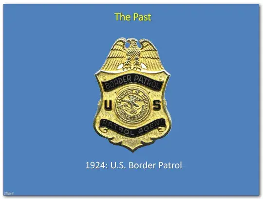 The Past: 1924 U.S. Border Patrol