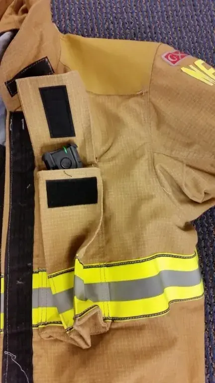FFAP Device inside firefighter coat