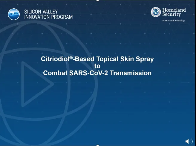Citriodoil-based topical skin spray to combat SARS-CoV-2 transmission