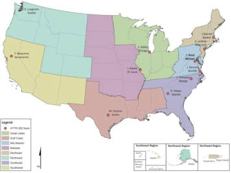 USA map of HIFLD Regions