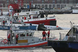 U.S. Coast Guard Response Boat- Medium and first responders