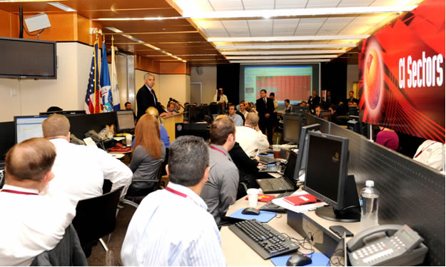 U.S. Secret Service director Mark Sullivan addresses participants in Cyber Storm III—a three-day long, Department of Homeland Security (DHS) sponsored exercise which brings together a diverse cross-section of the nation’s cyber incident responders to assess U.S. cyber response capabilities.