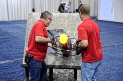First responders use CIRT to bust an 18-inch diameter hole through a six-inch slab of reinforced concrete in a demonstration