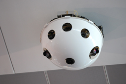 The Imaging System for Immersive Surveillance (or ISIS) bolted on the ceiling.