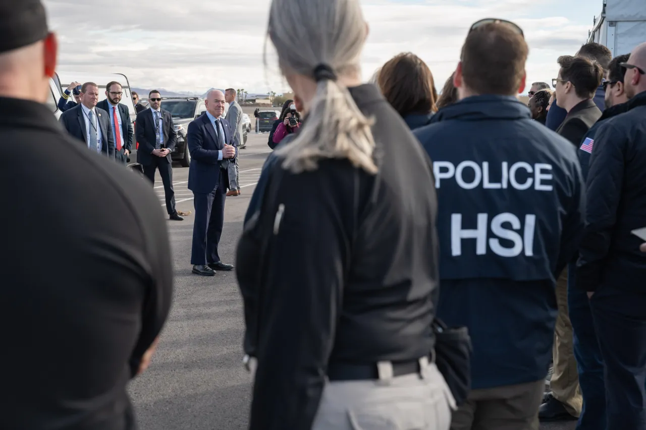 Image: DHS Secretary Alejandro Mayorkas Meets with DHS Employees Conducting Super Bowl Preparations (009)