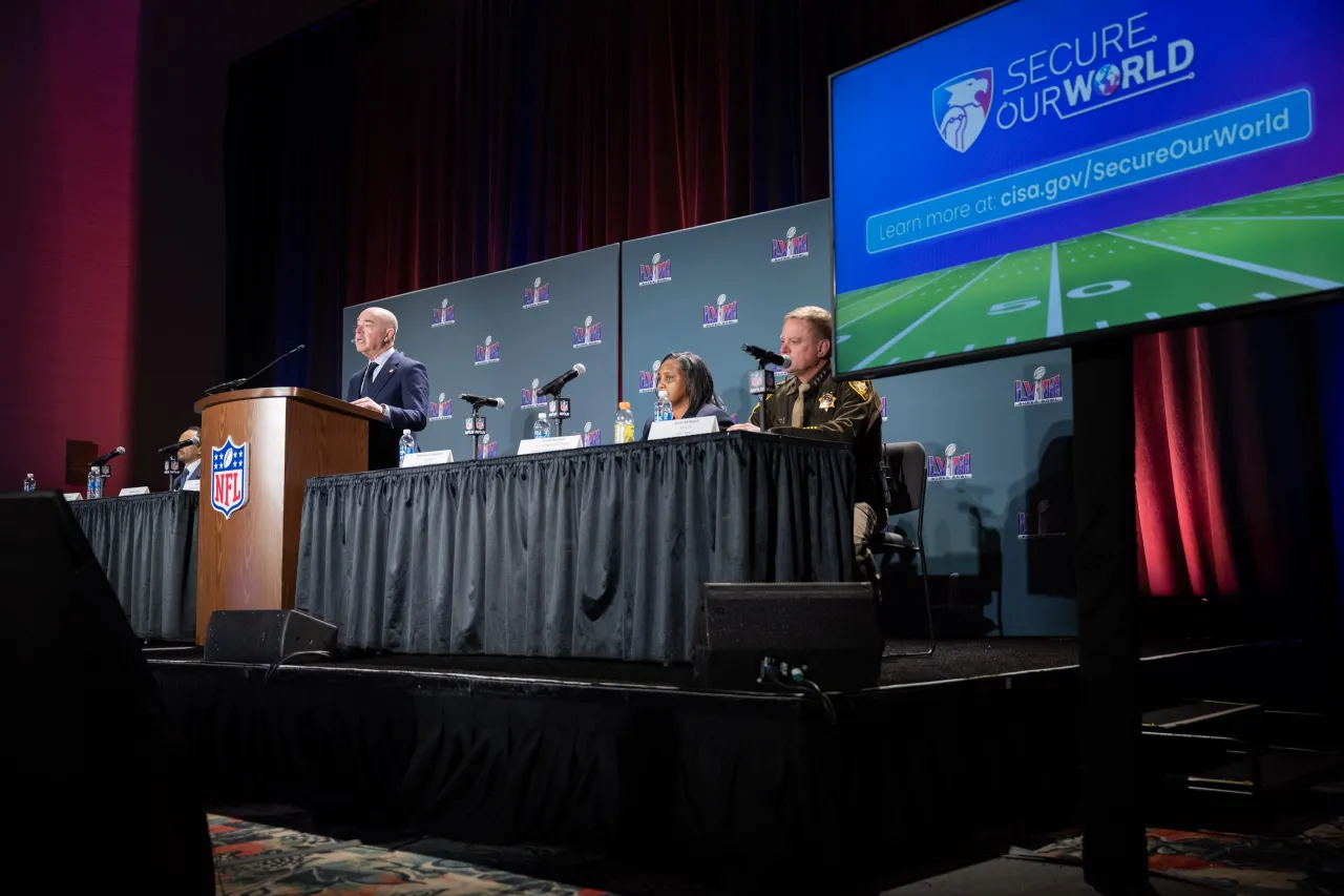 Image: DHS Secretary Alejandro Mayorkas Delivers Remarks at Super Bowl Press Conference (061)