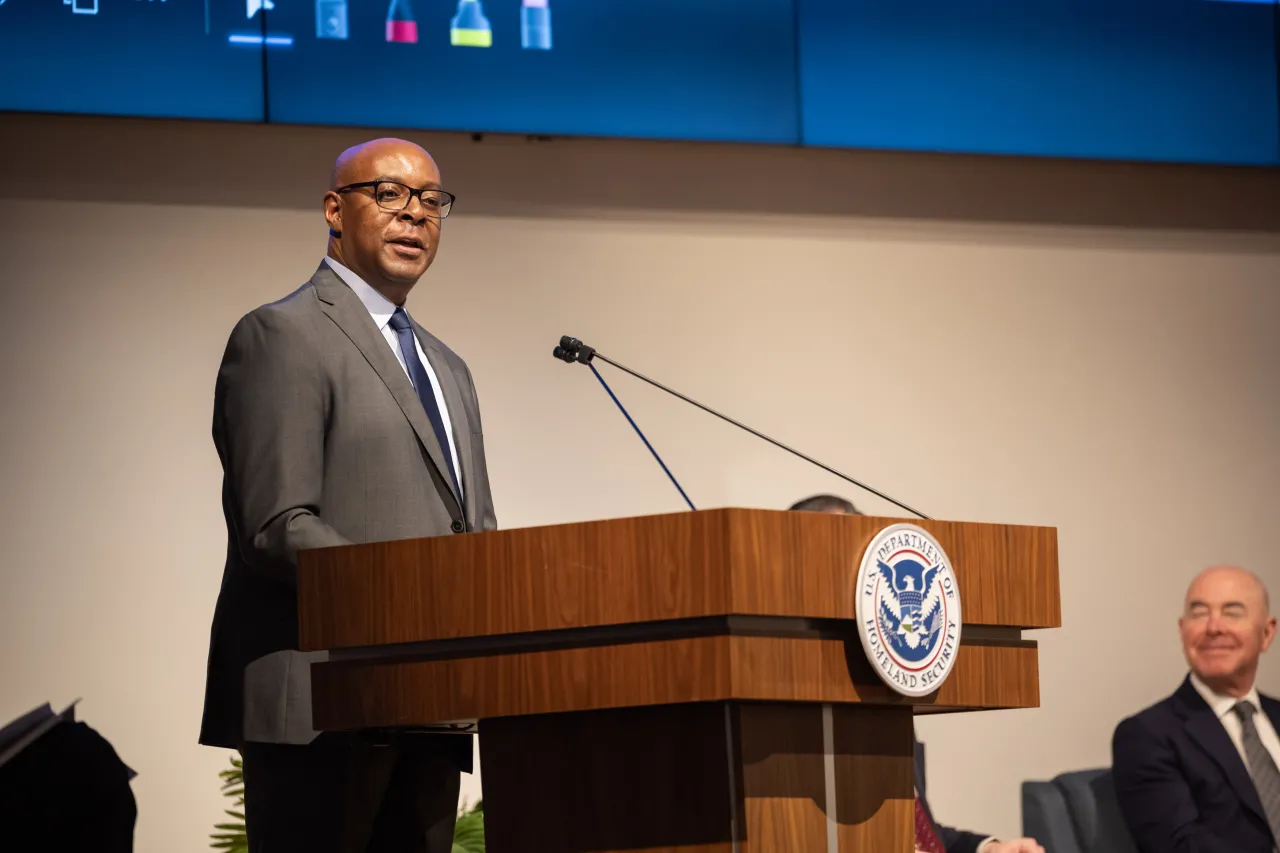 Image: DHS Secretary Alejandro Mayorkas Attends the CISA/Infrastructure Security Division Ceremony (030)