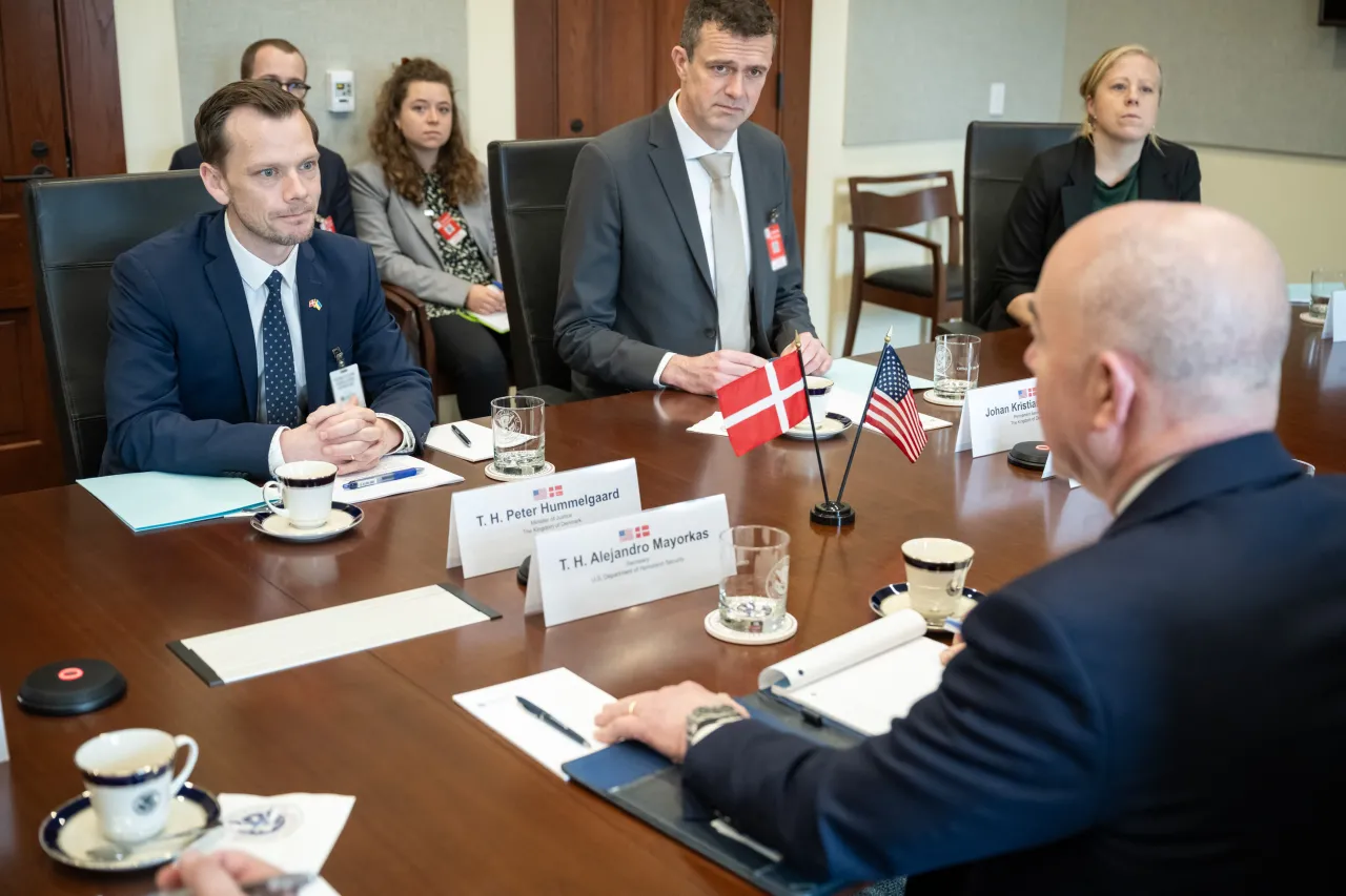 Image: DHS Secretary Alejandro Mayorkas Meets with Danish Minister of Justice (001)