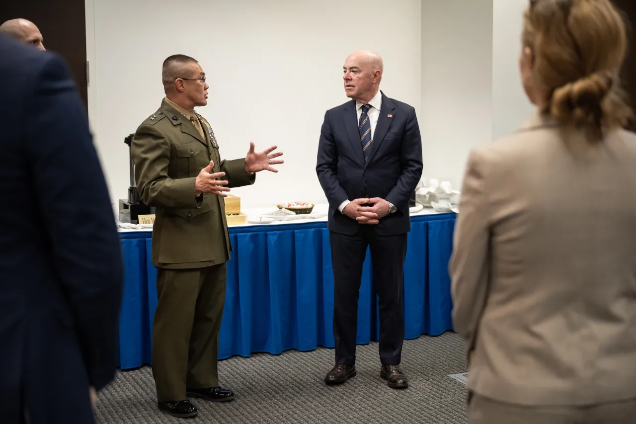 Image: DHS Secretary Alejandro Mayorkas Delivers Remarks at National Defense University President's Lecture Series (003)