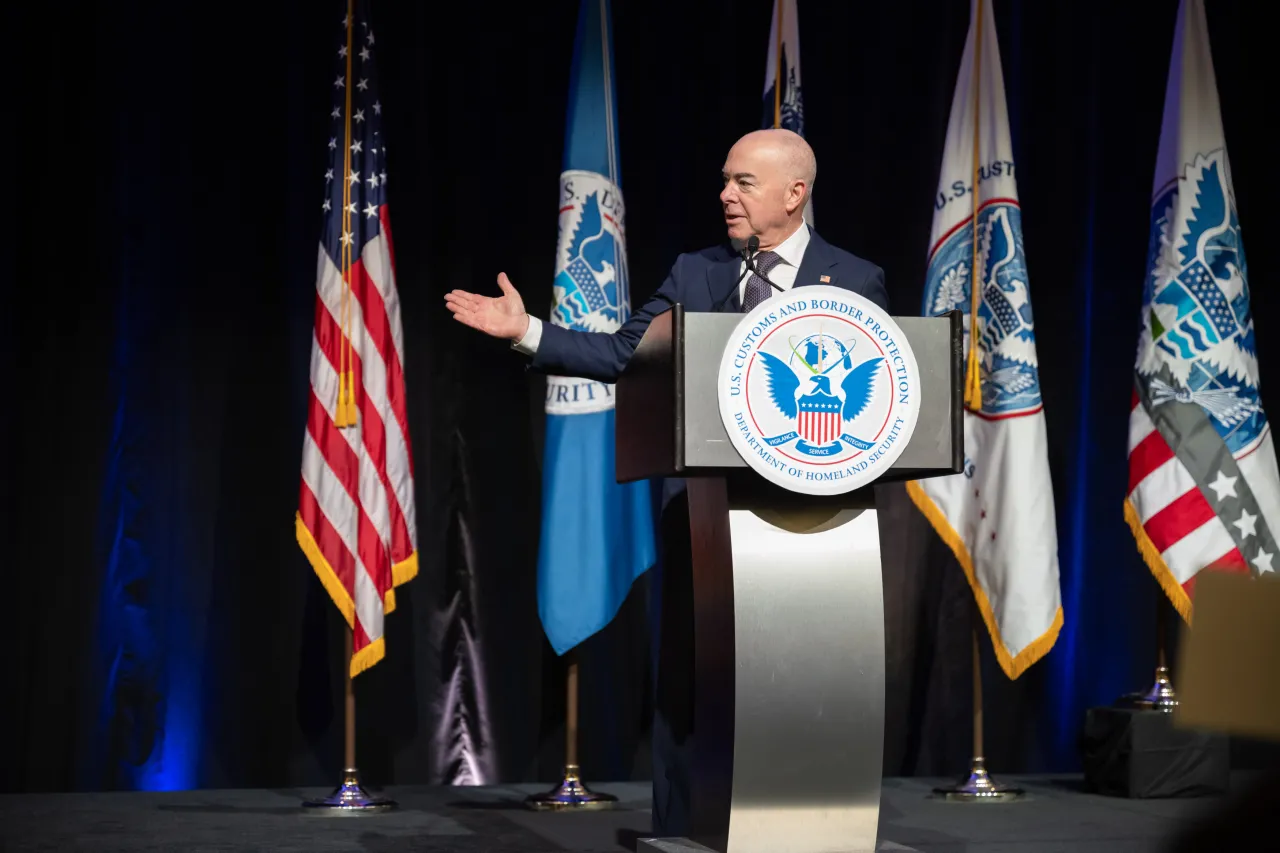 Image: DHS Secretary Alejandro Mayorkas Provides Remarks at CBP 2024 Trade Facilitation and Cargo Security Summit (013)