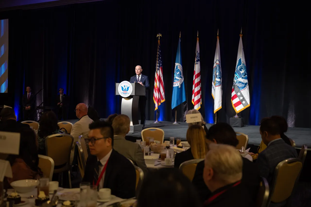 Image: DHS Secretary Alejandro Mayorkas Provides Remarks at CBP 2024 Trade Facilitation and Cargo Security Summit (018)
