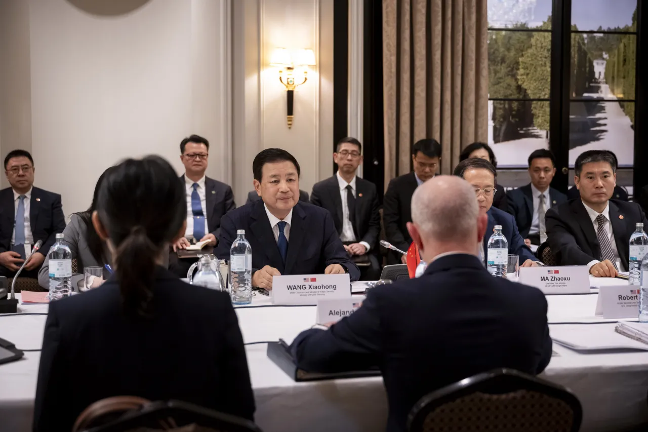Image: DHS Secretary Alejandro Mayorkas Participates in a Bilateral Meeting with Minister Wang Xiaohong (090)