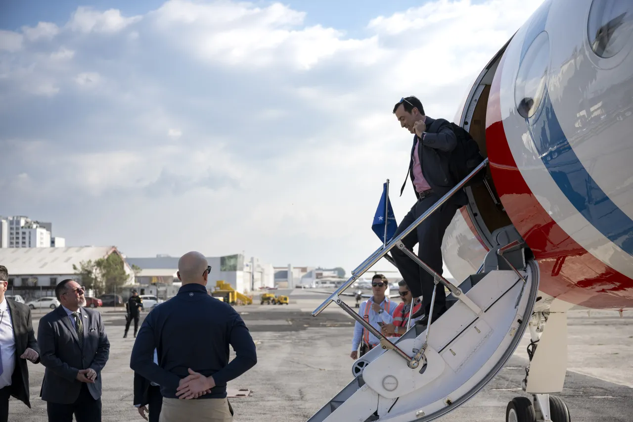 Image: DHS Secretary Alejandro Mayorkas Arrives in Guatemala City  (001)