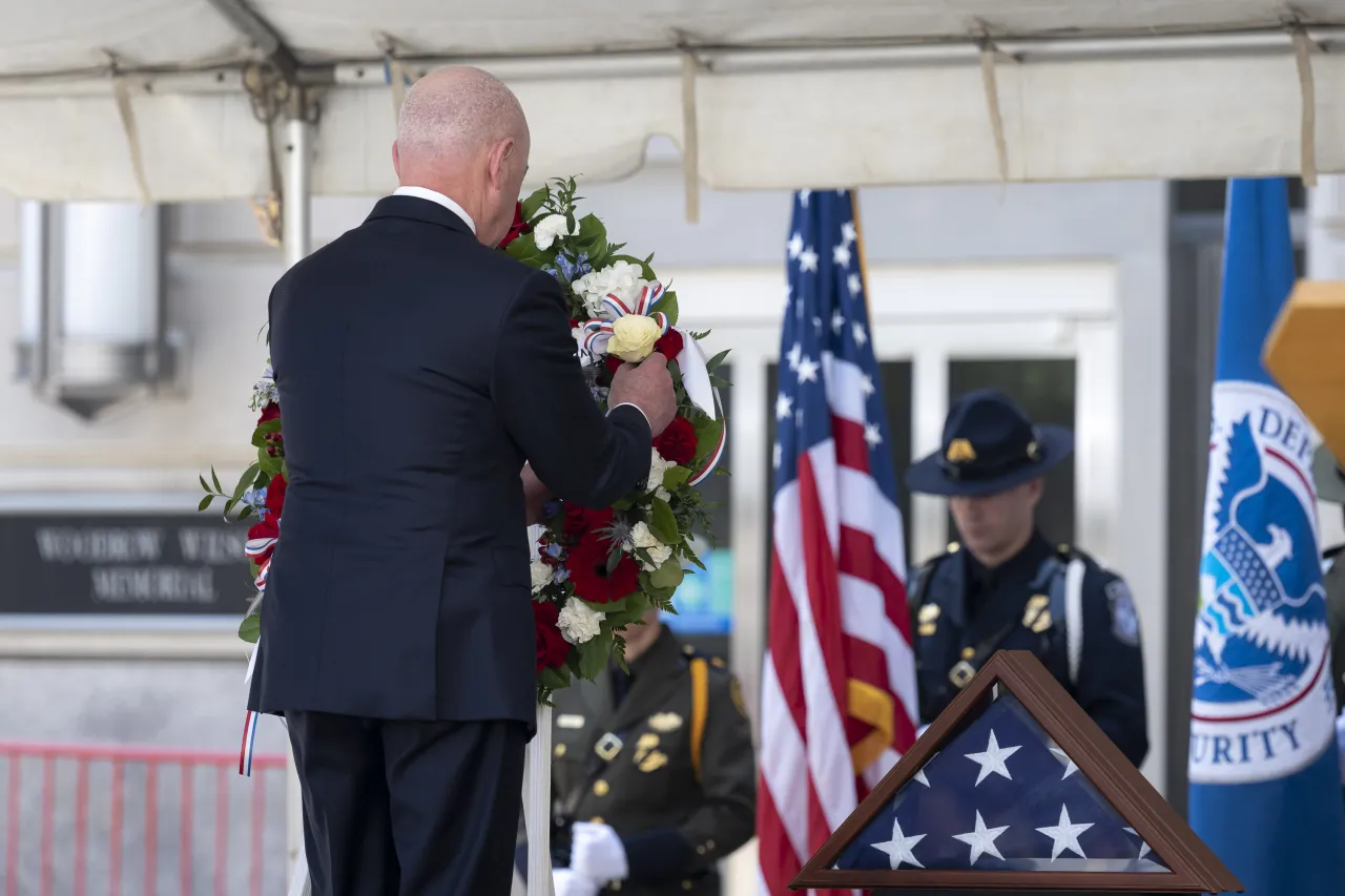 Image: DHS Secretary Alejandro Mayorkas Attends the Annual CBP Valor Memorial   (050)