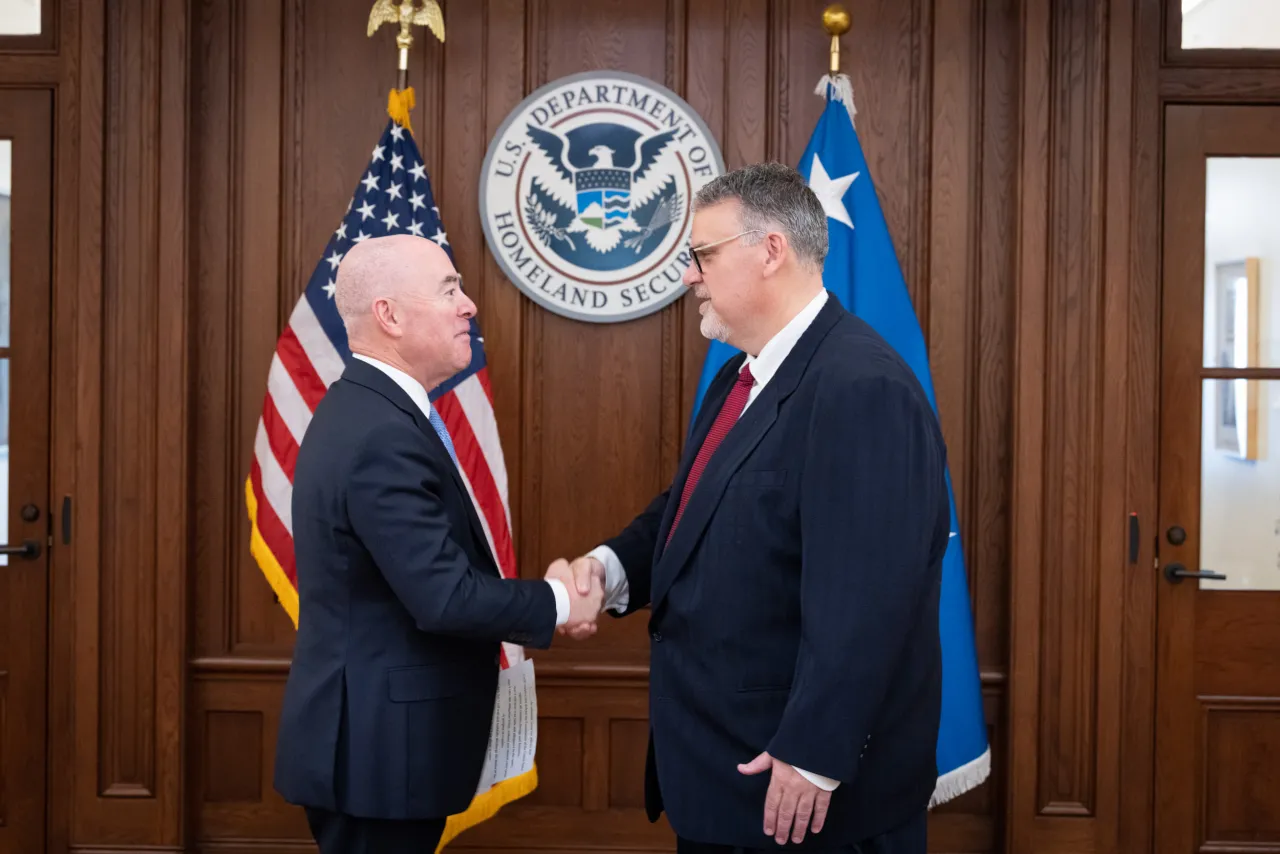 Image: DHS Secretary Alejandro Mayorkas Swears In New Counterterrorism Coordinator (007)