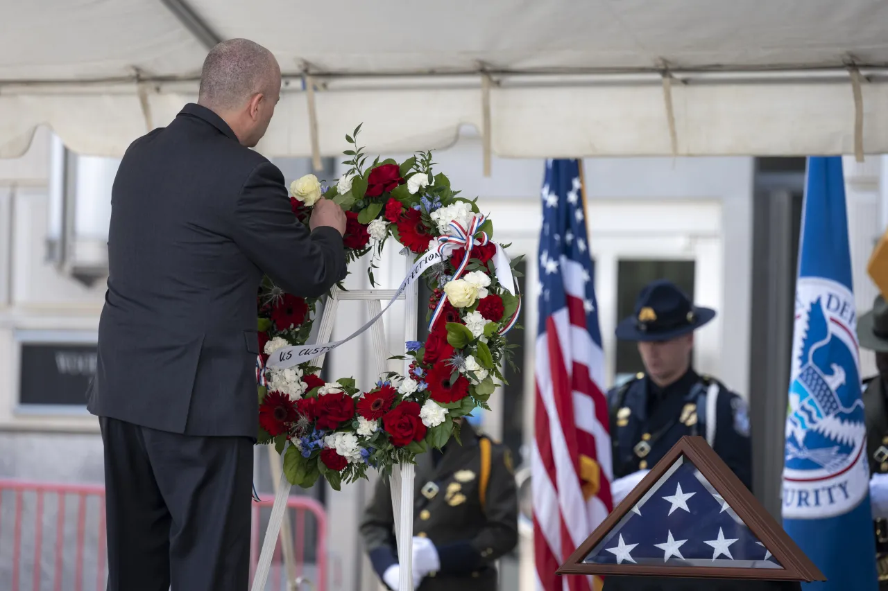 Image: DHS Secretary Alejandro Mayorkas Attends the Annual CBP Valor Memorial   (051)