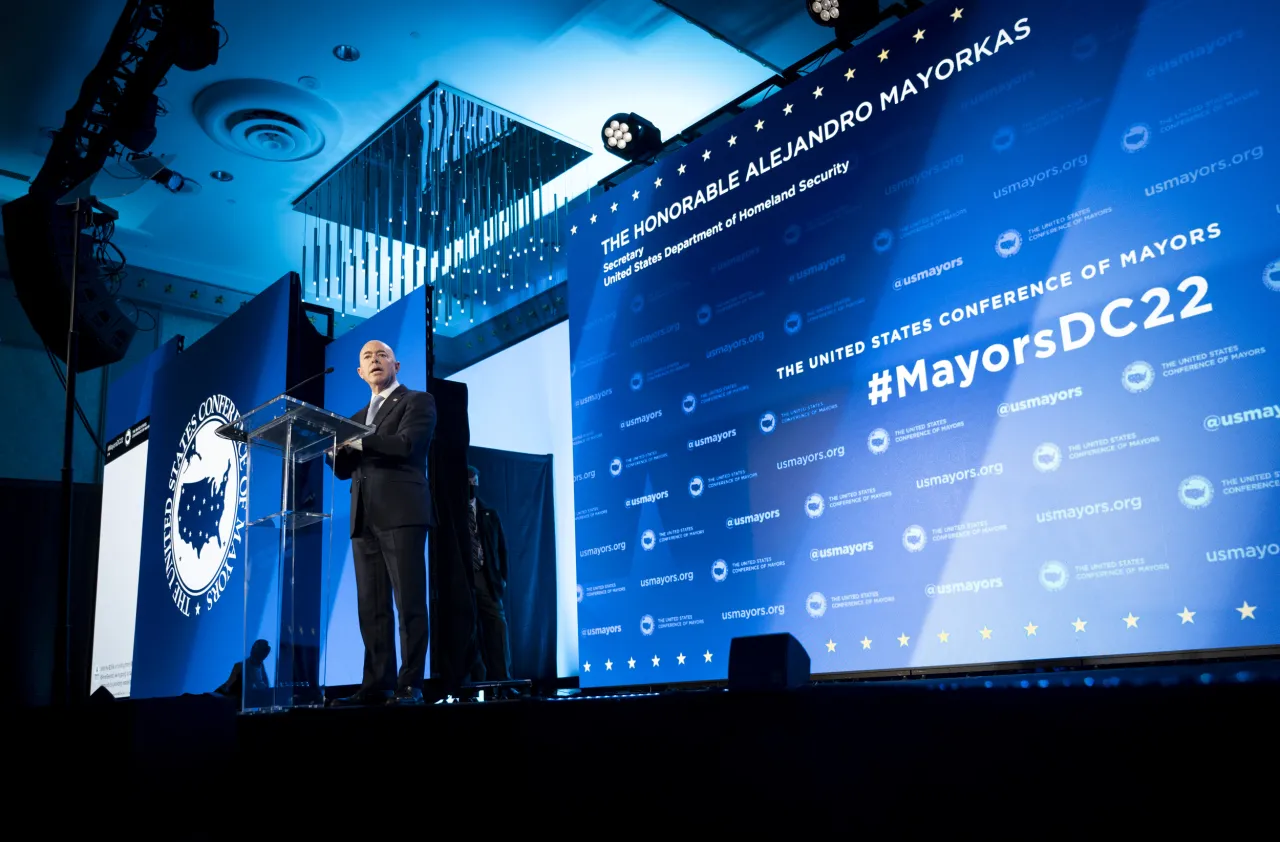 Image: DHS Secretary Alejandro Mayorkas Speaks at the Conference of Mayors (035)