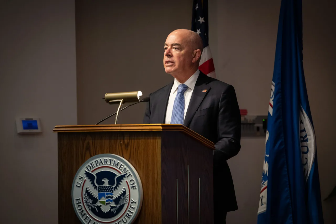 Image: DHS Secretary Alejandro Mayorkas Gives Remarks at TVTP Grant Program (019)