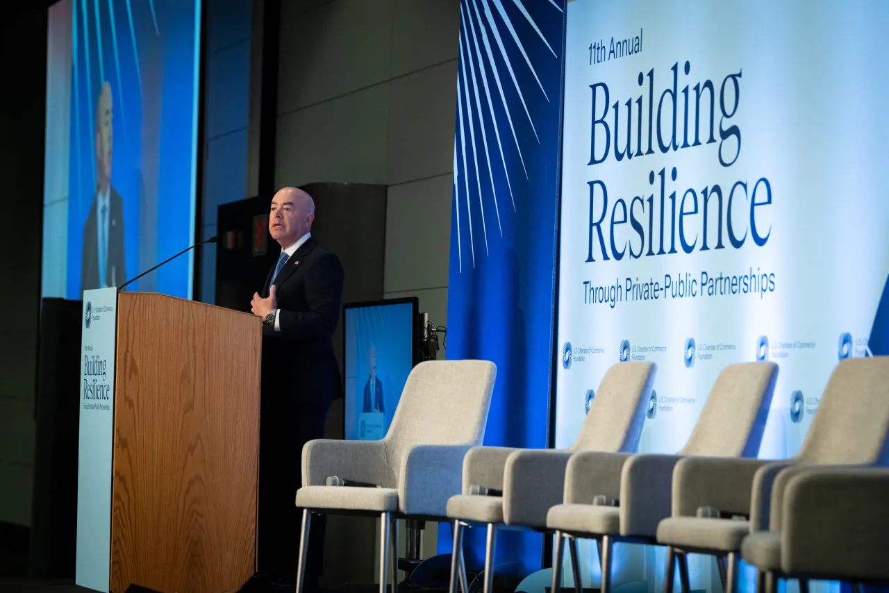 Image: DHS Secretary Alejandro Mayorkas Attends 11th Annual Building Resilience Conference (006)