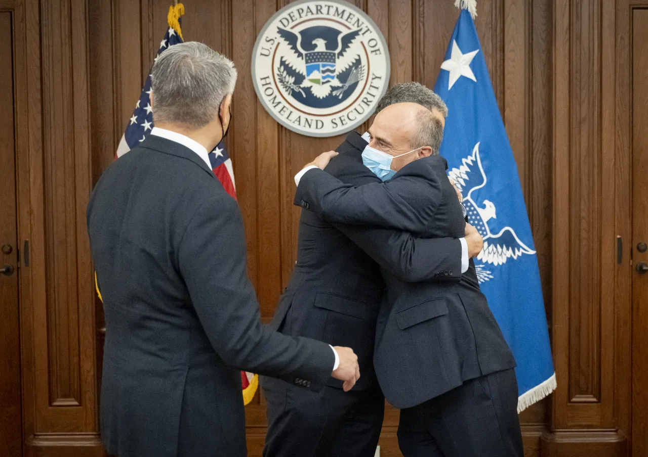 Image: DHS Secretary Alejandro Mayorkas Swears In Jonathan Meyer (15)