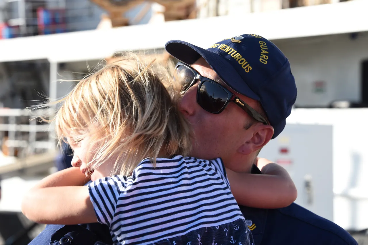 Image: Coast Guard cutter returns home after 69 days conducting hurricane relief, law enforcement operations