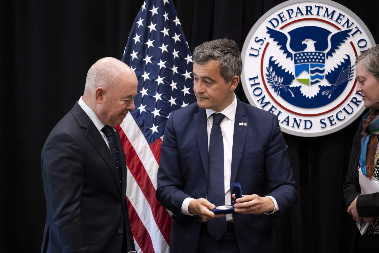 Image: DHS Secretary Alejandro Mayorkas Participates in a Bilateral Meeting with French Minister of Interior  (023)
