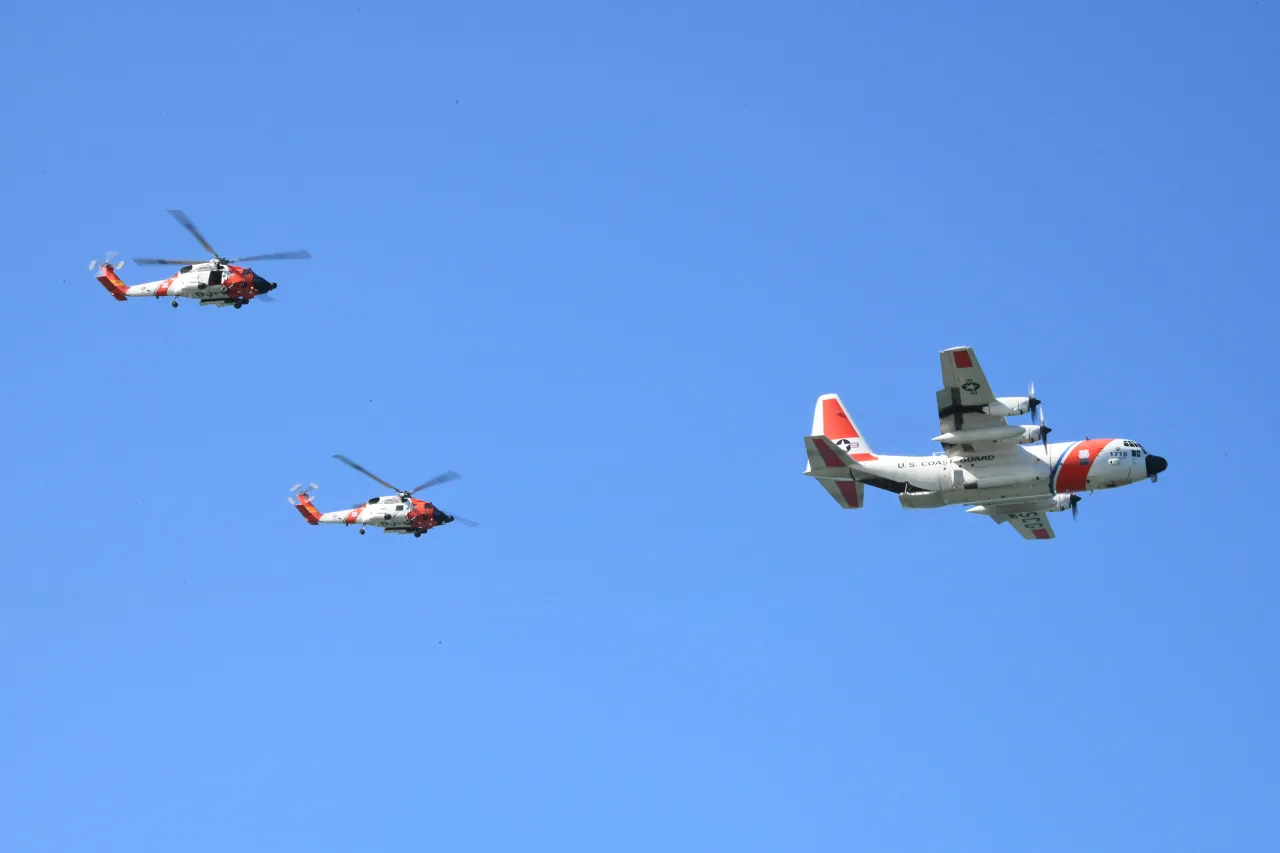 Image: U.S. Coast Guard (USCG) Planes and Helicopters at the Cutter Blackthorn 40th Anniversary