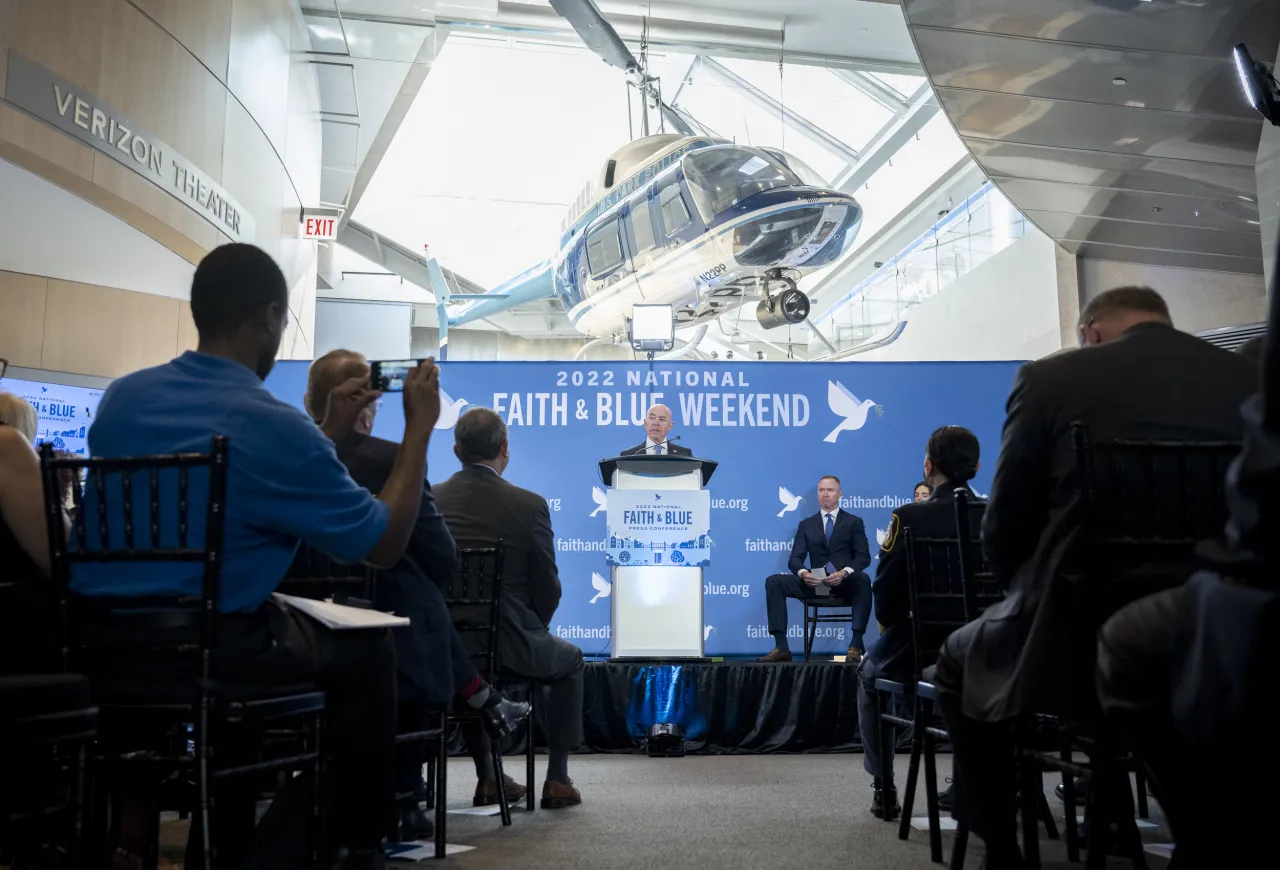 Image: DHS Secretary Mayorkas Speaks at 2022 Faith and Blue (016)