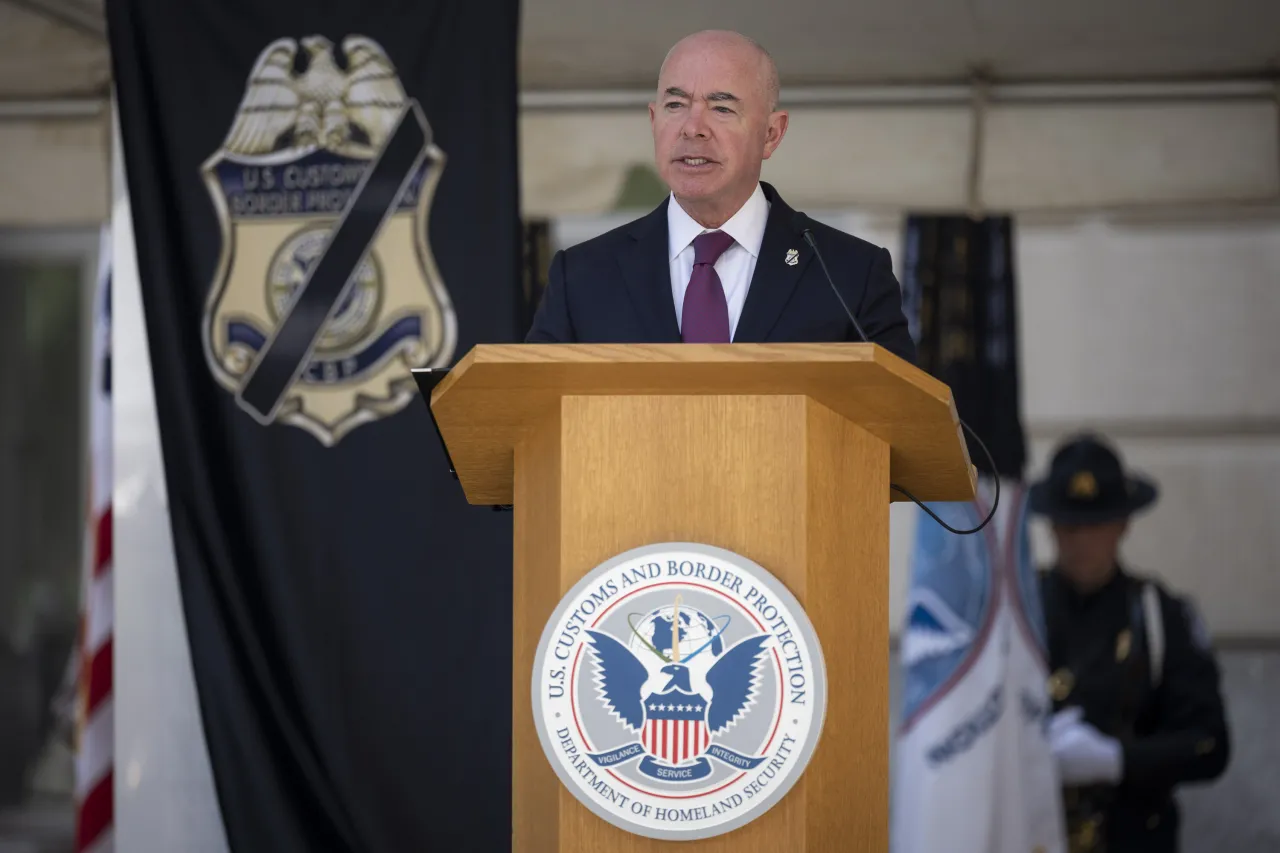 Image: DHS Secretary Alejandro Mayorkas Attends the Annual CBP Valor Memorial   (036)