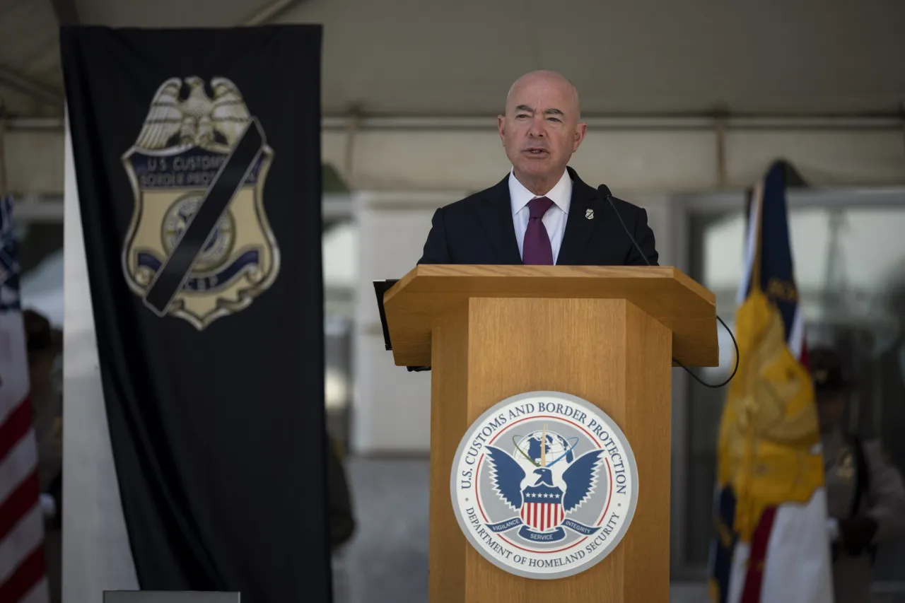 Image: DHS Secretary Alejandro Mayorkas Attends the Annual CBP Valor Memorial   (037)