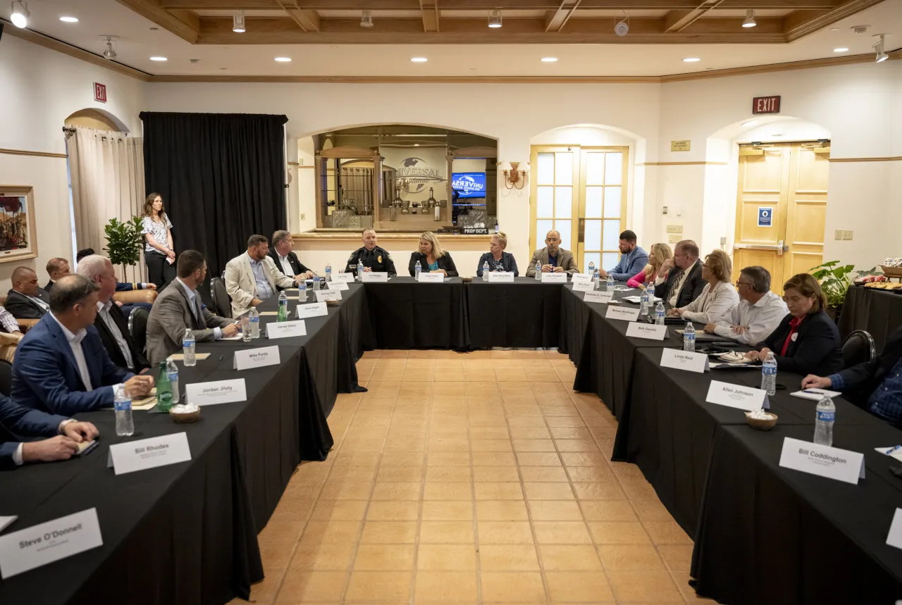 Image: Secretary Mayorkas participated in a roundtable meeting with key stakeholders from throughout Central Florida on Monday afternoon in Orlando.