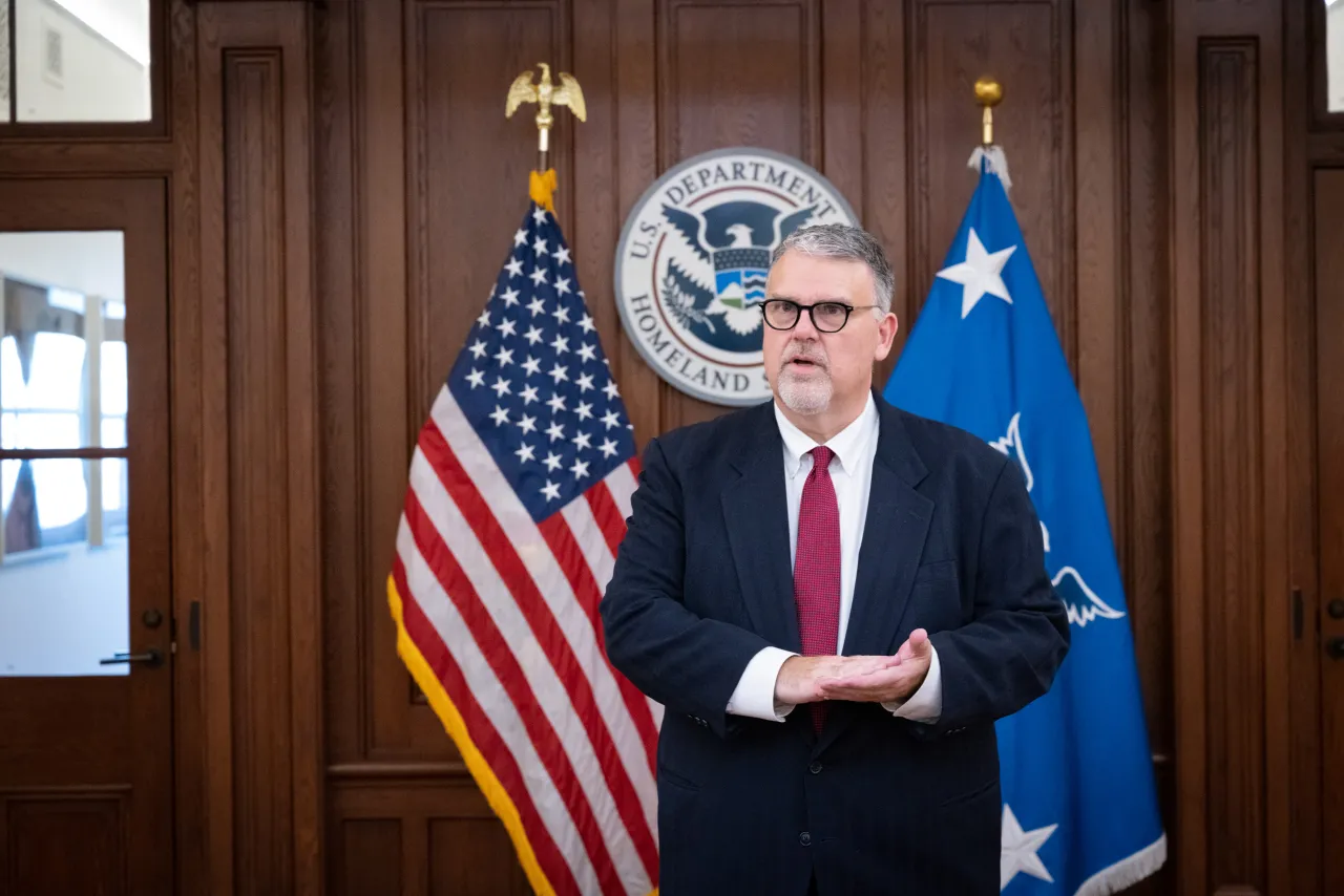 Image: DHS Secretary Alejandro Mayorkas Swears In New Counterterrorism Coordinator (002)