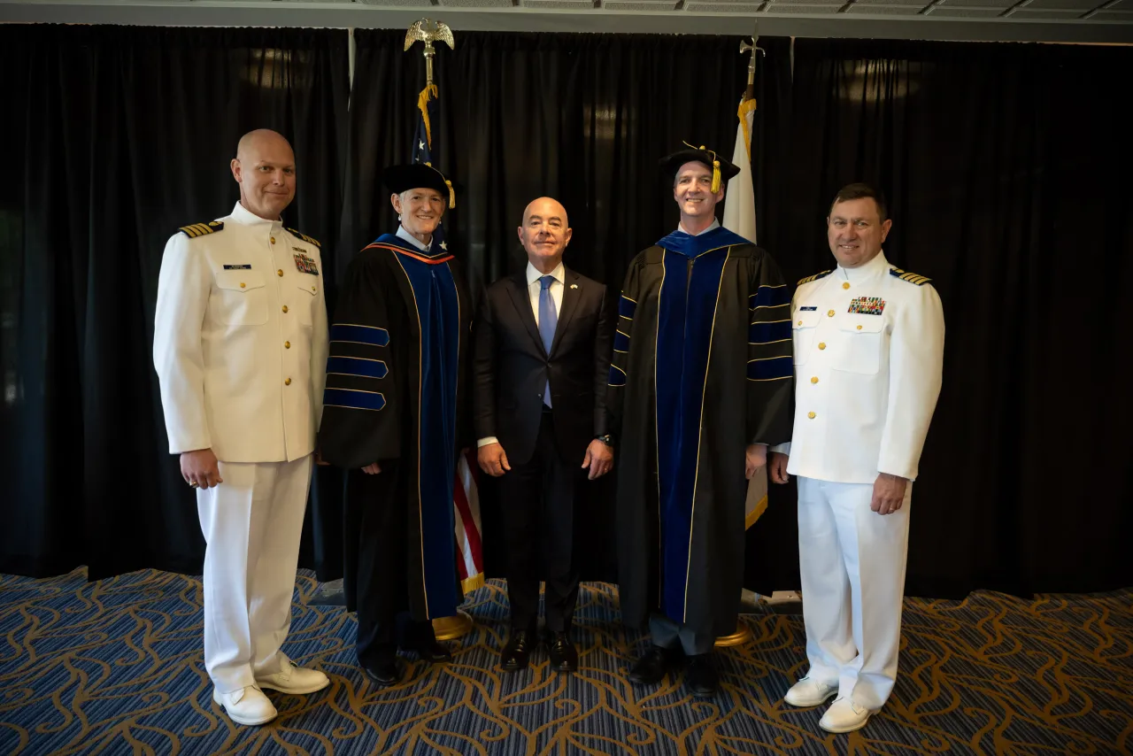 Image: DHS Secretary Alejandro Mayorkas Delivers Remarks at USCG Academy Commencement Address 2023 (080)