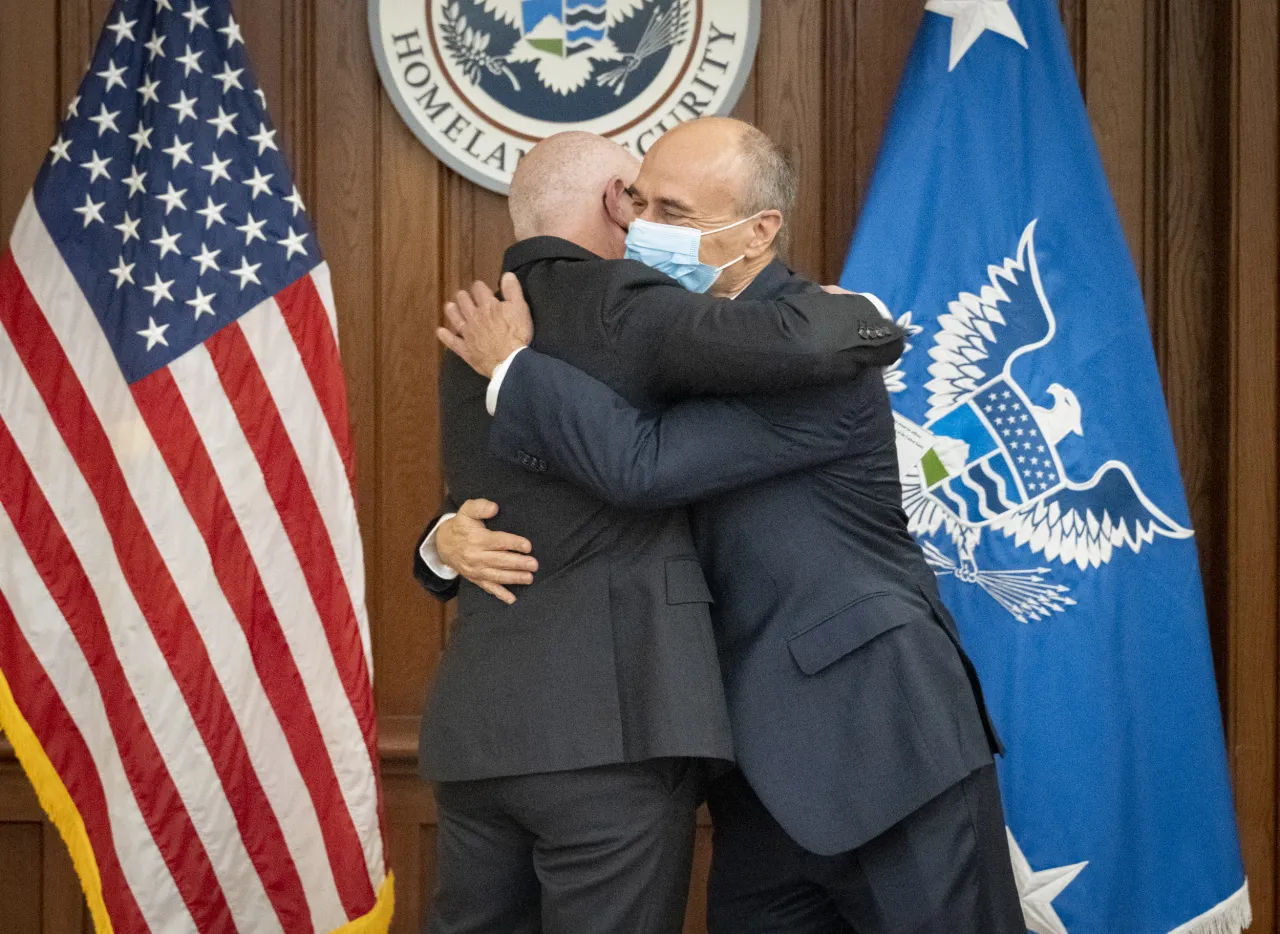 Image: DHS Secretary Alejandro Mayorkas Swears In Jonathan Meyer (12)