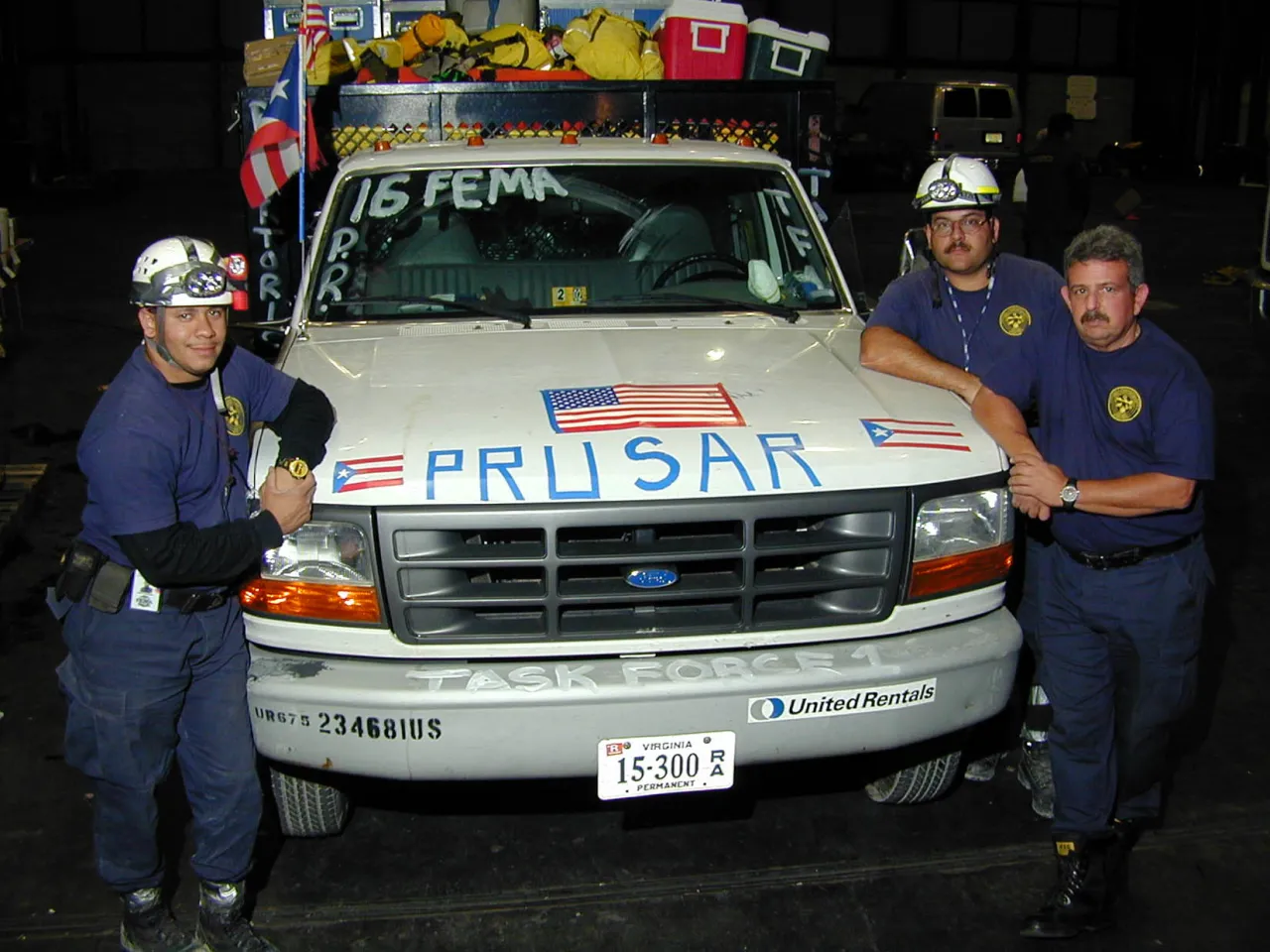 Image: 9/11 - Puerto Rico Task Force-1 prepare to be dispatched to Ground Zero